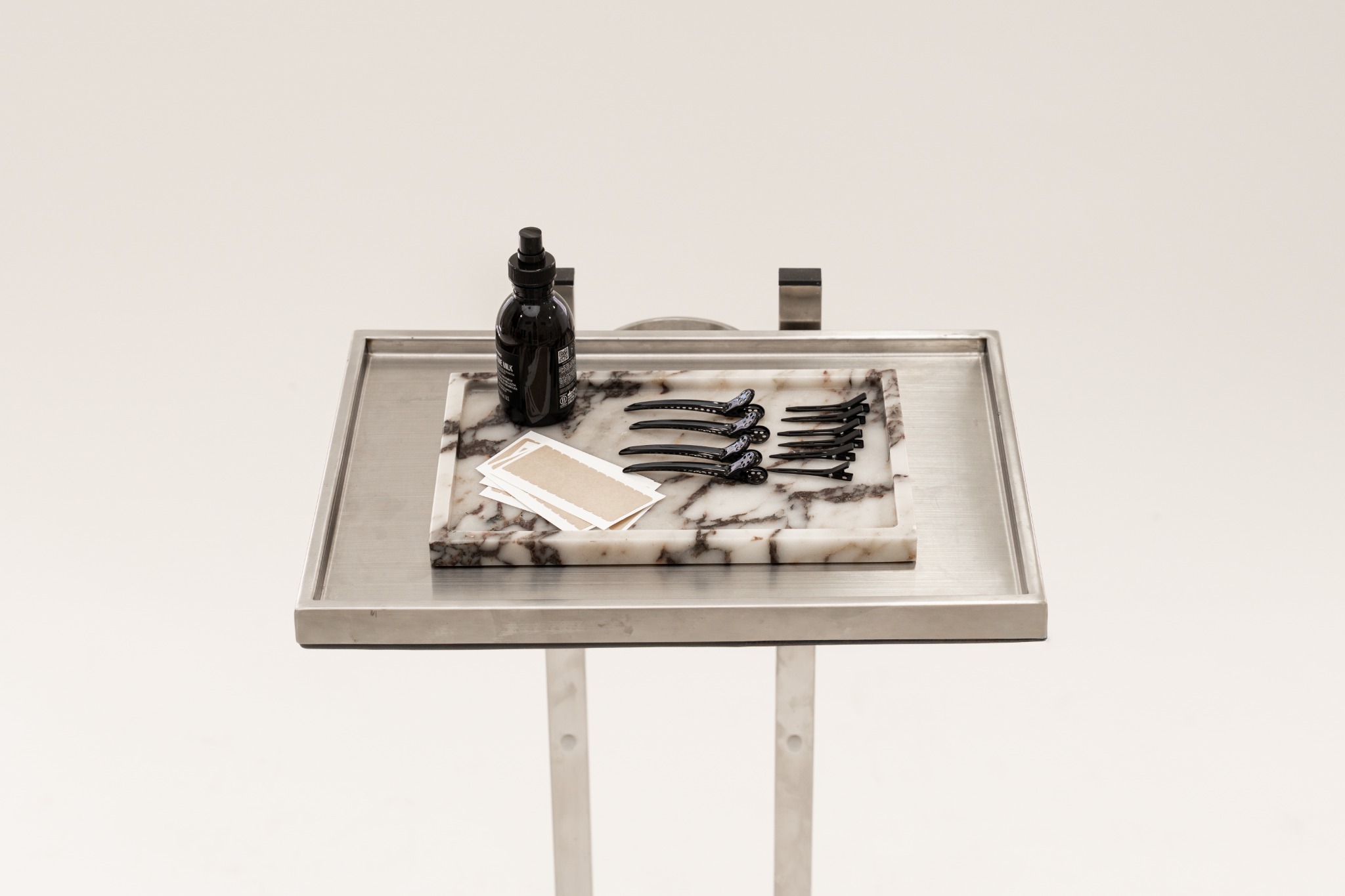 A wider view of the prepared tape extension tray